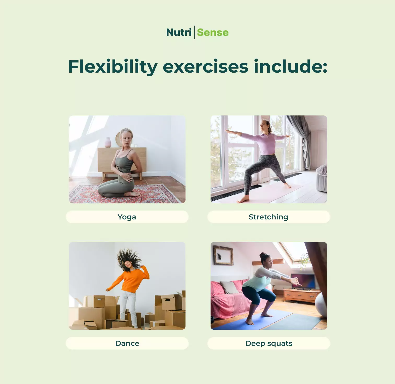 an image of various flexibility exercises