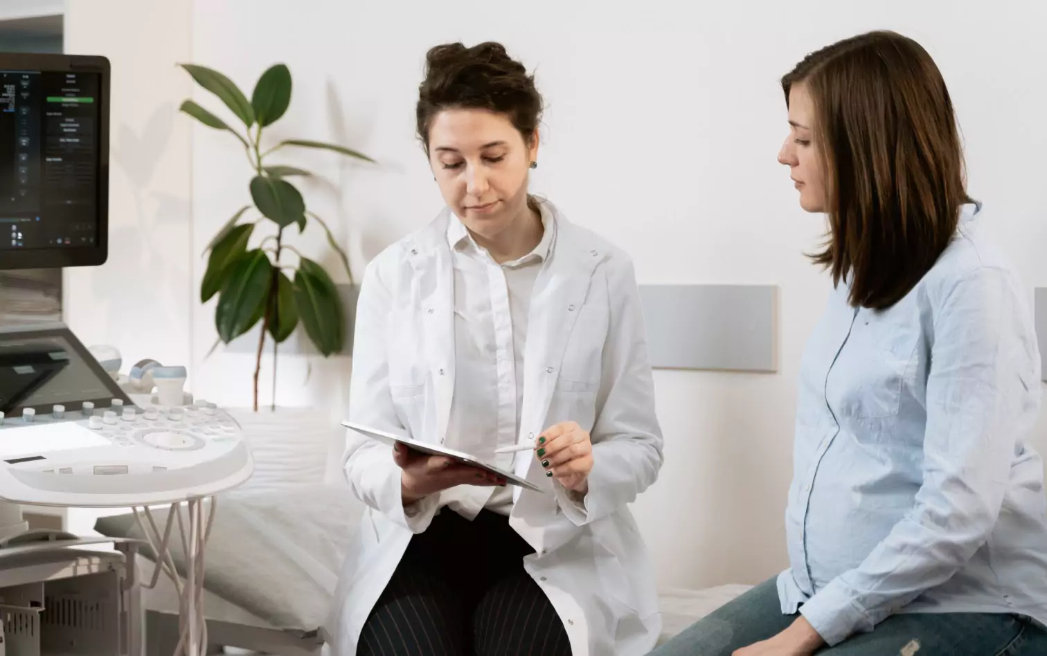 a doctor explaining test results to a patient