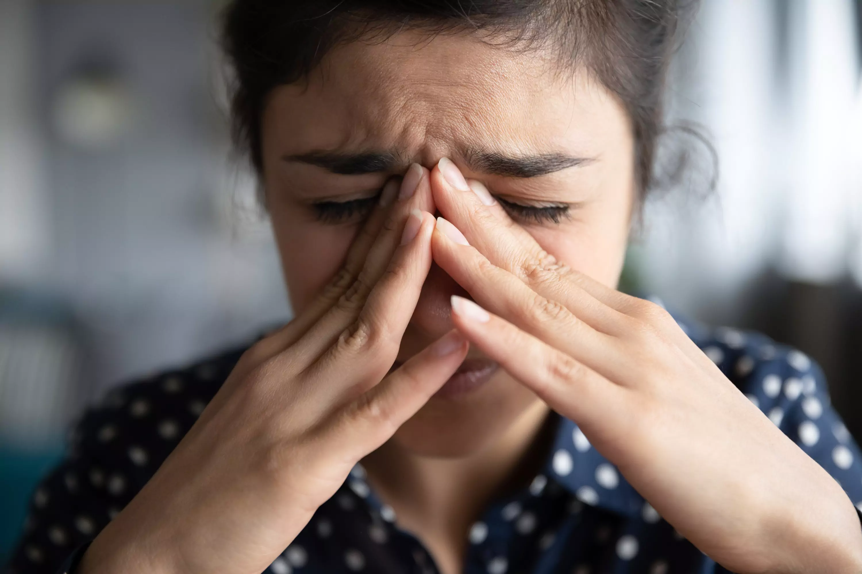 a person looking sad