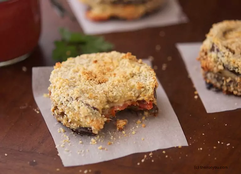 Breaded eggplant sandwich