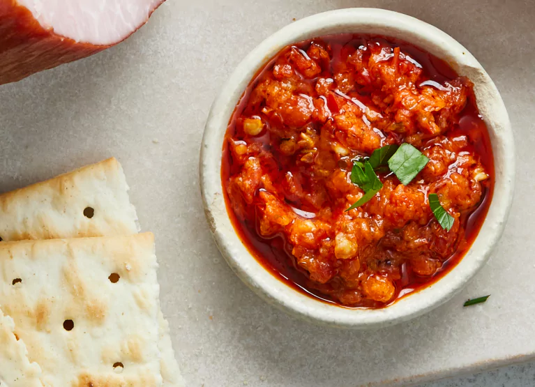 a bowl of salsa