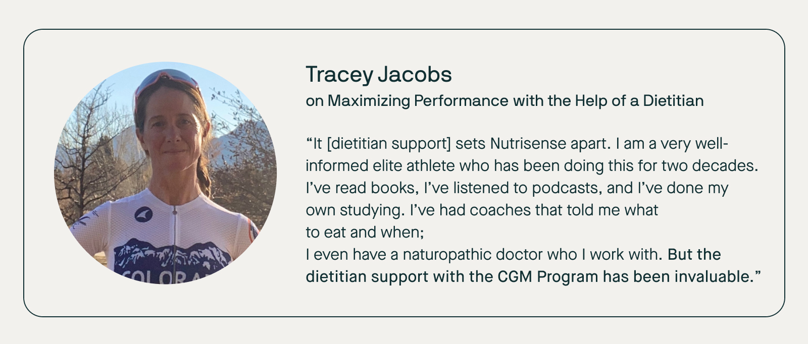 Tracey Jacobs' Nutrisense review