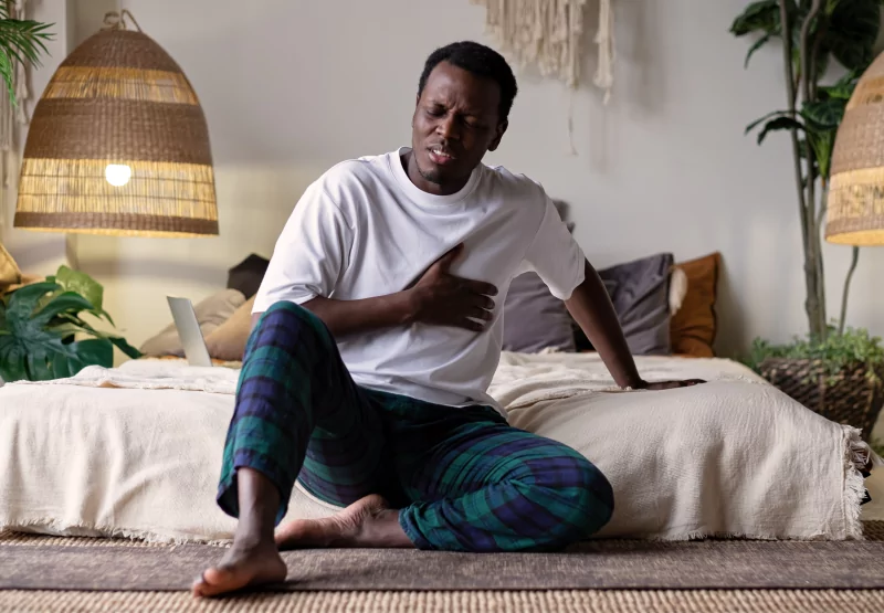 a man with acid reflux