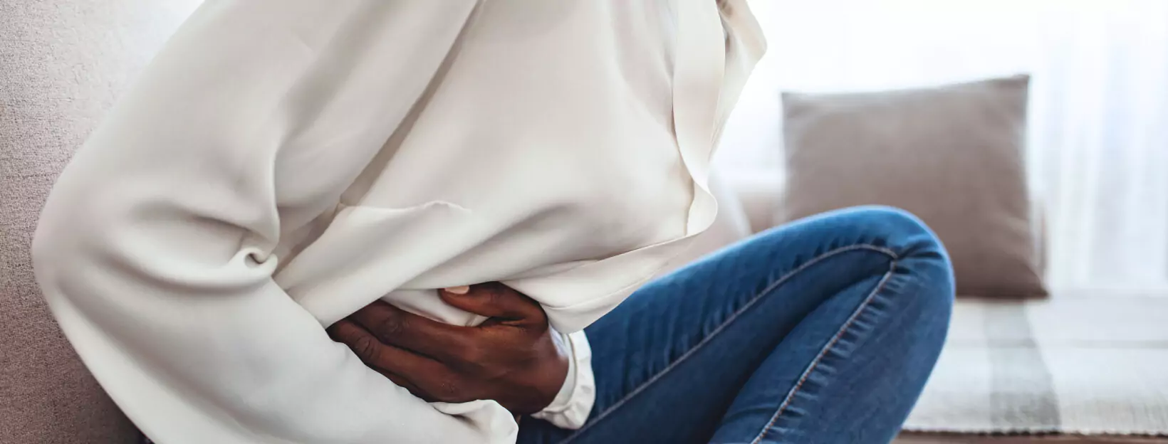a person having a stomach-ache