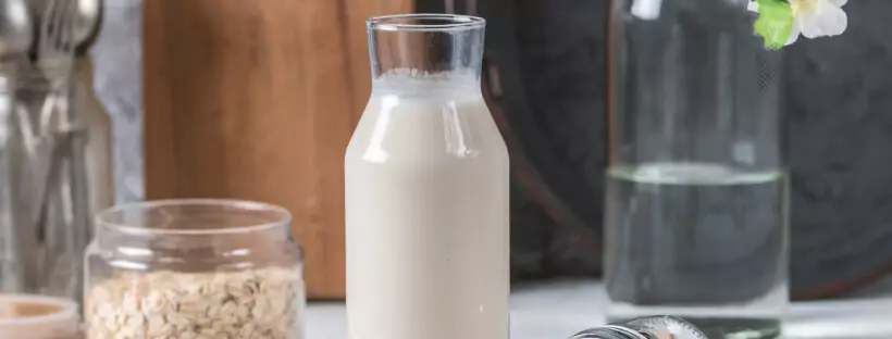 A bottle of oat milk