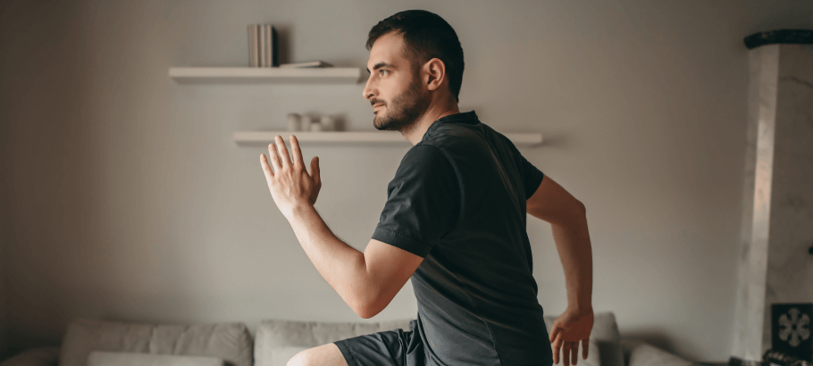 Person doing forward lunge