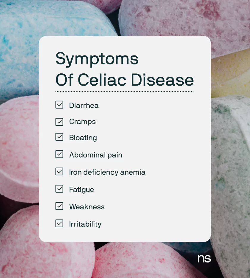 a list of the symptoms of celiac disease