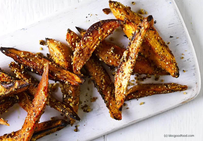 dukkah crusted squash wedges