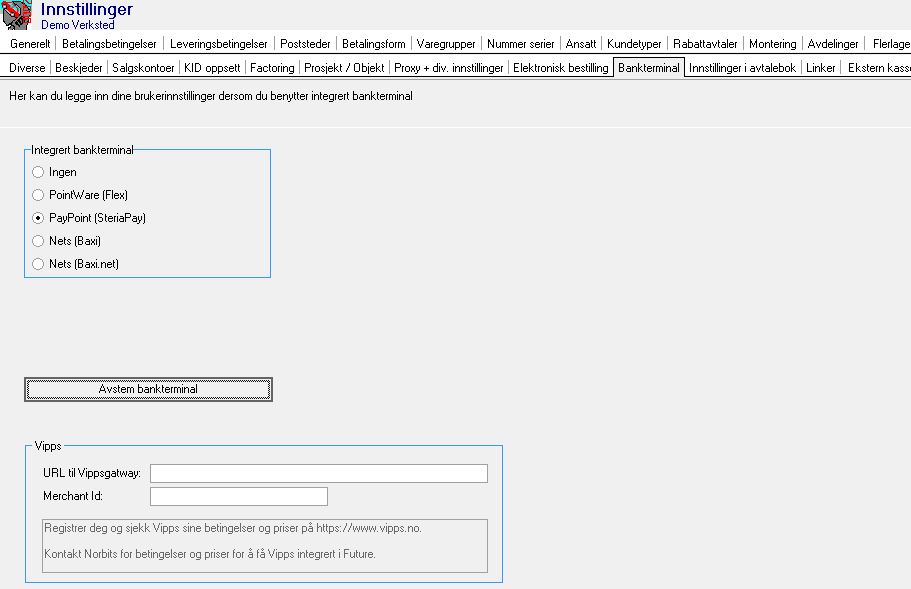 Bilde 2.23.1: Fane Bankterminal