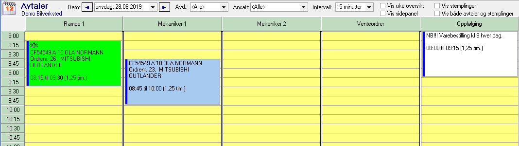 Ressurser i Avtalebok