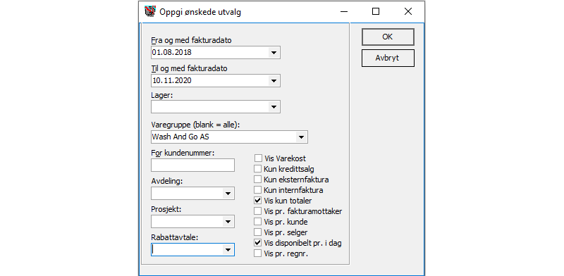 Periodevis omsetning