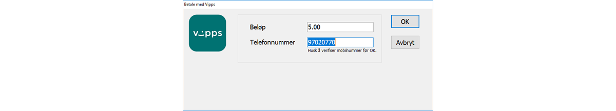 Mobilnummer til kunden