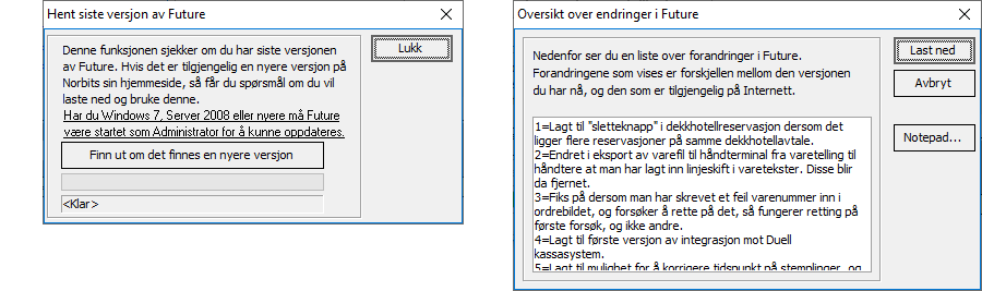 Nedlasting av nyeste versjon av Future Verksted