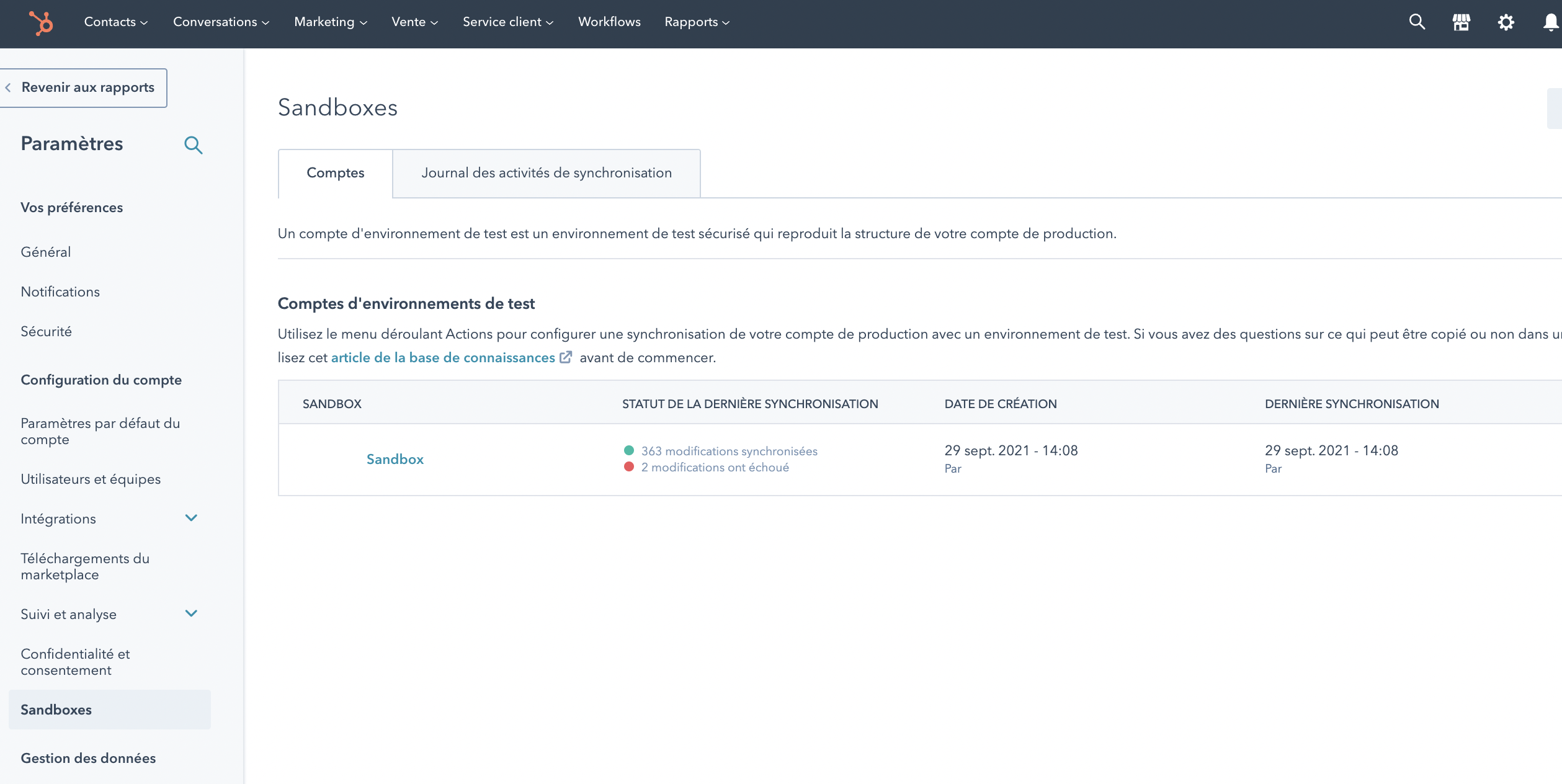 Tout savoir sur la Sandbox lancée par HubSpot
