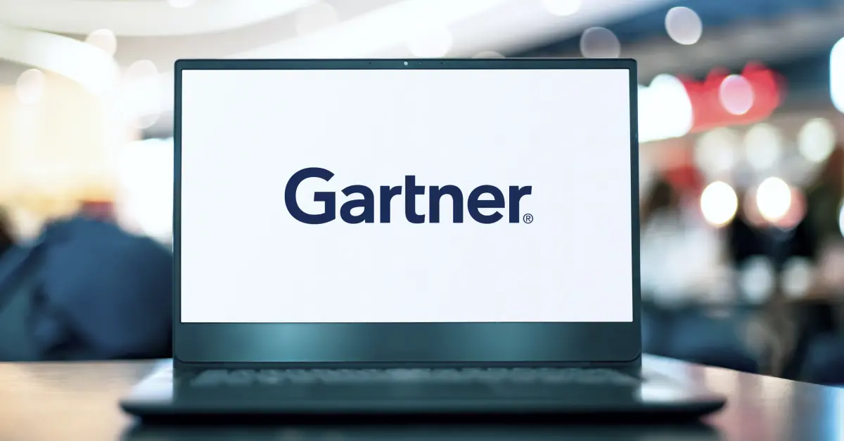 Gartner logo on a laptop screen.