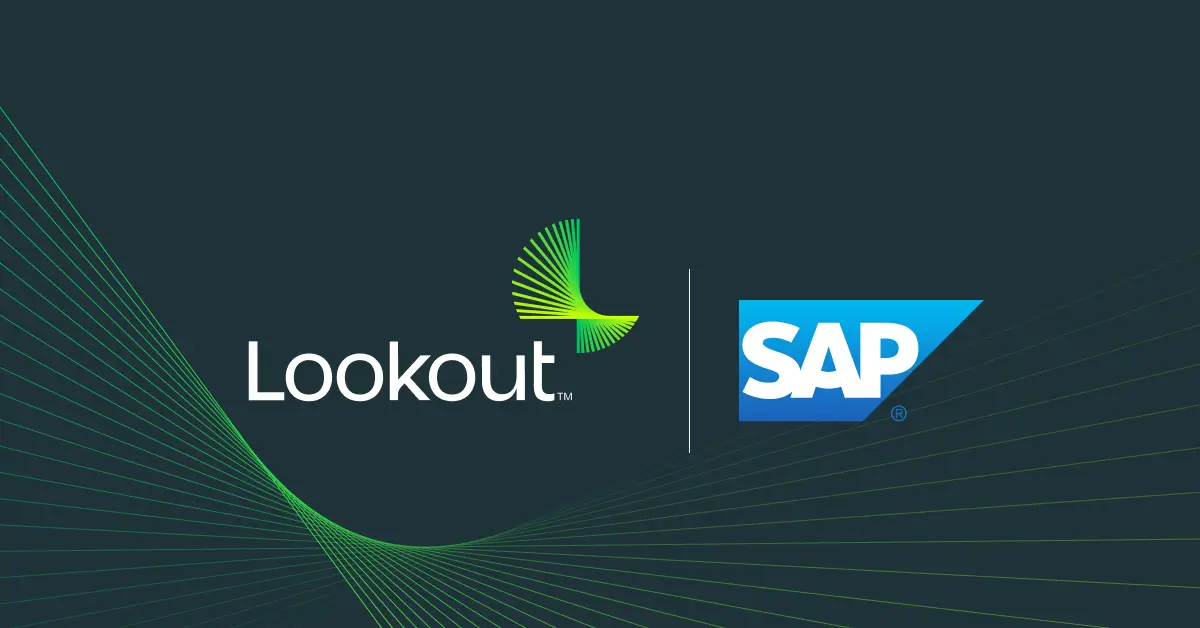 Lookout and SAP logos displayed on a dark background.