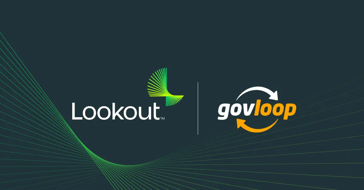Lookout and GovLoop logos on a dark background.