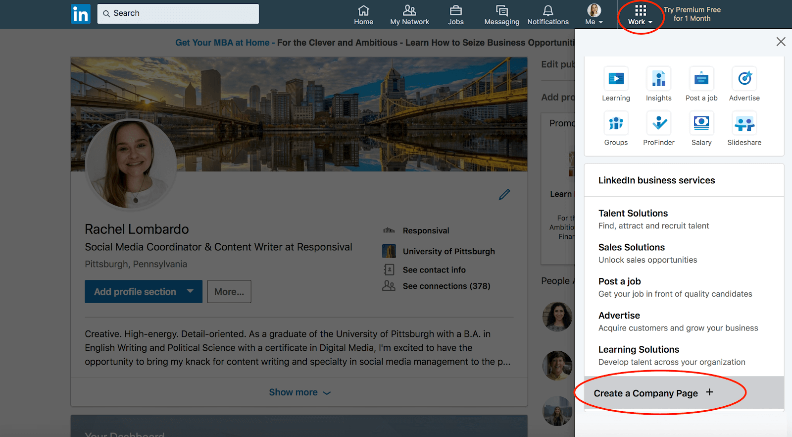 The Professional Edge: Setting Up Your Business' LinkedIn Profile for  Social Success
