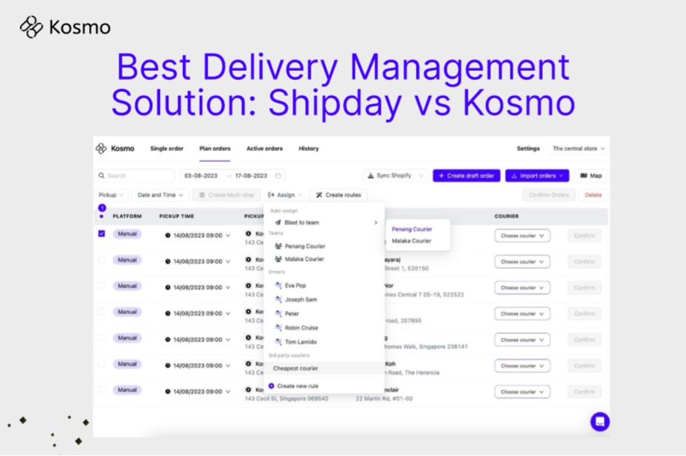 Discover the Best Delivery Management Solution: Shipday vs Kosmo