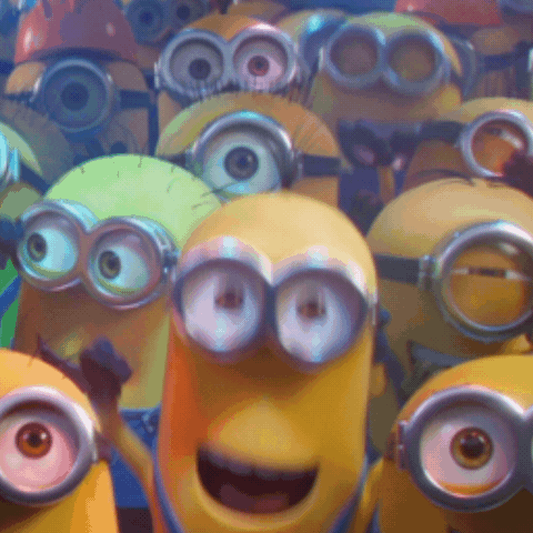 Minions celebrating.