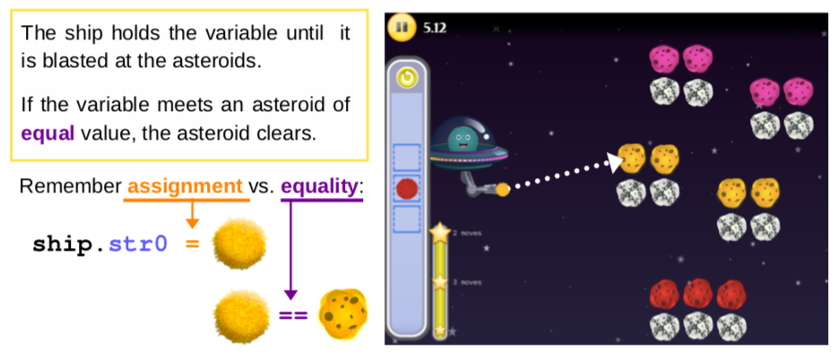 see how the code is applied on screen in Kodable