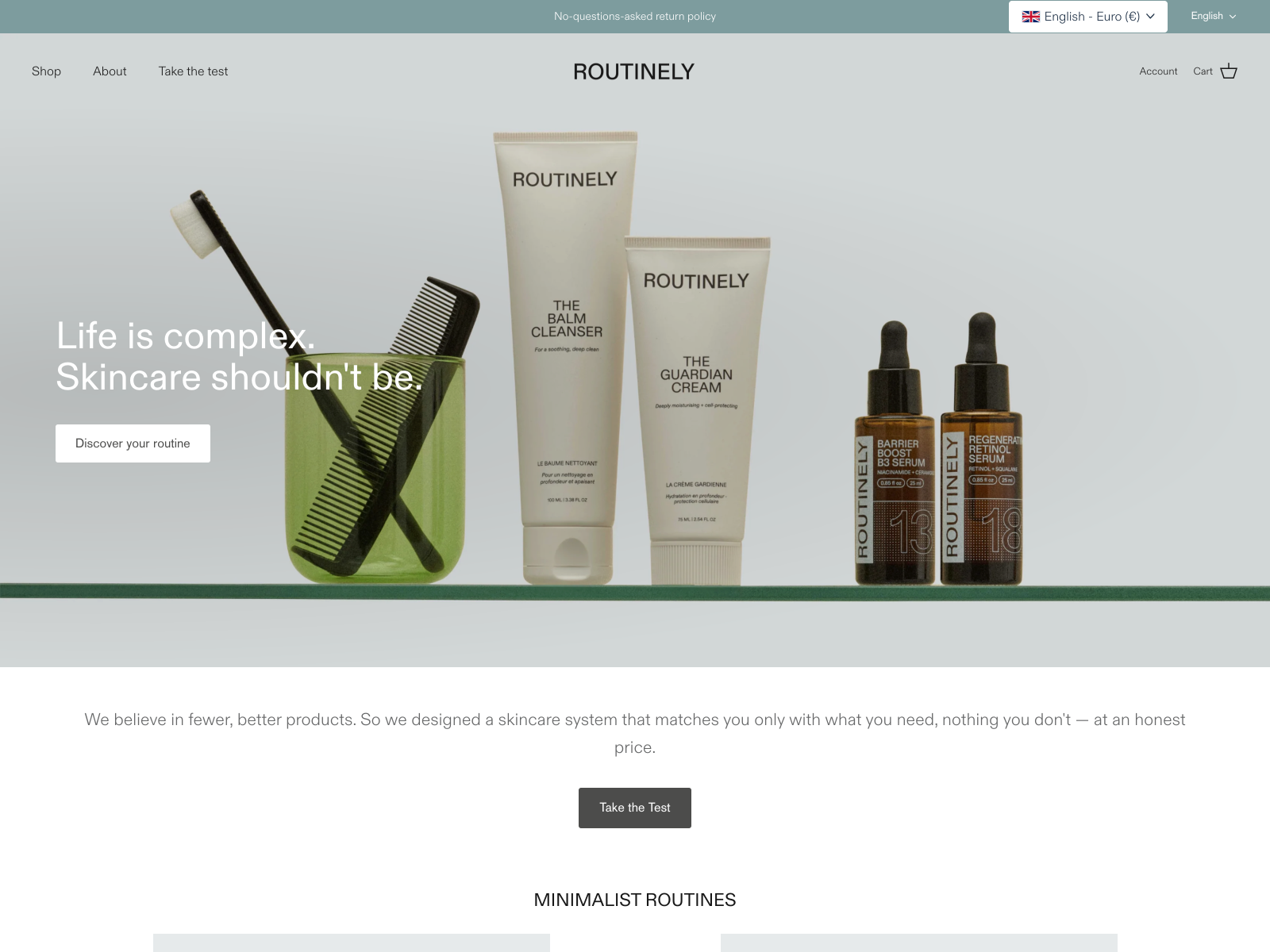 Ecommerce Design Awards | Winners | Routinely