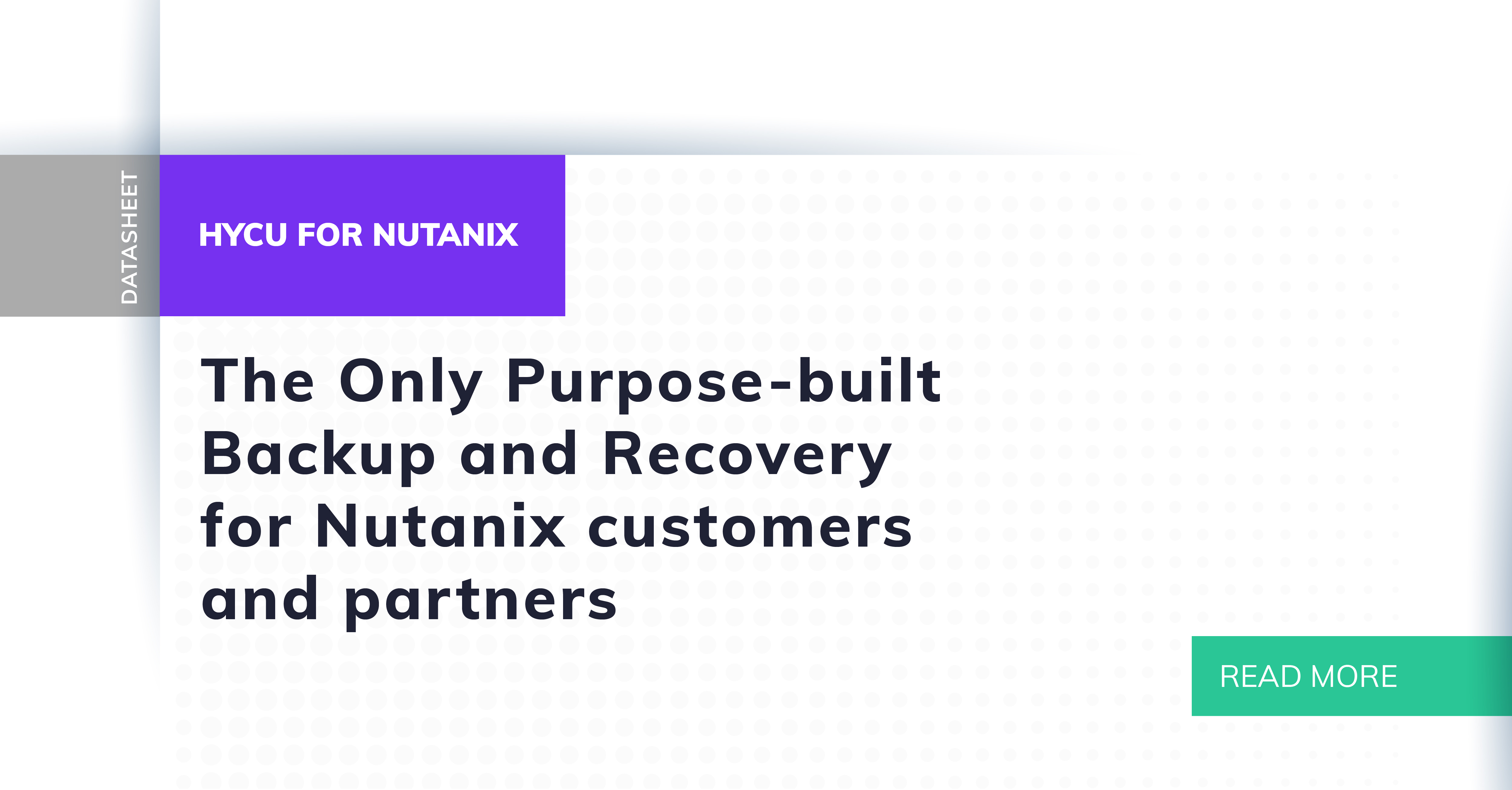 How HYCU for Nutanix helps you back your data up easily.