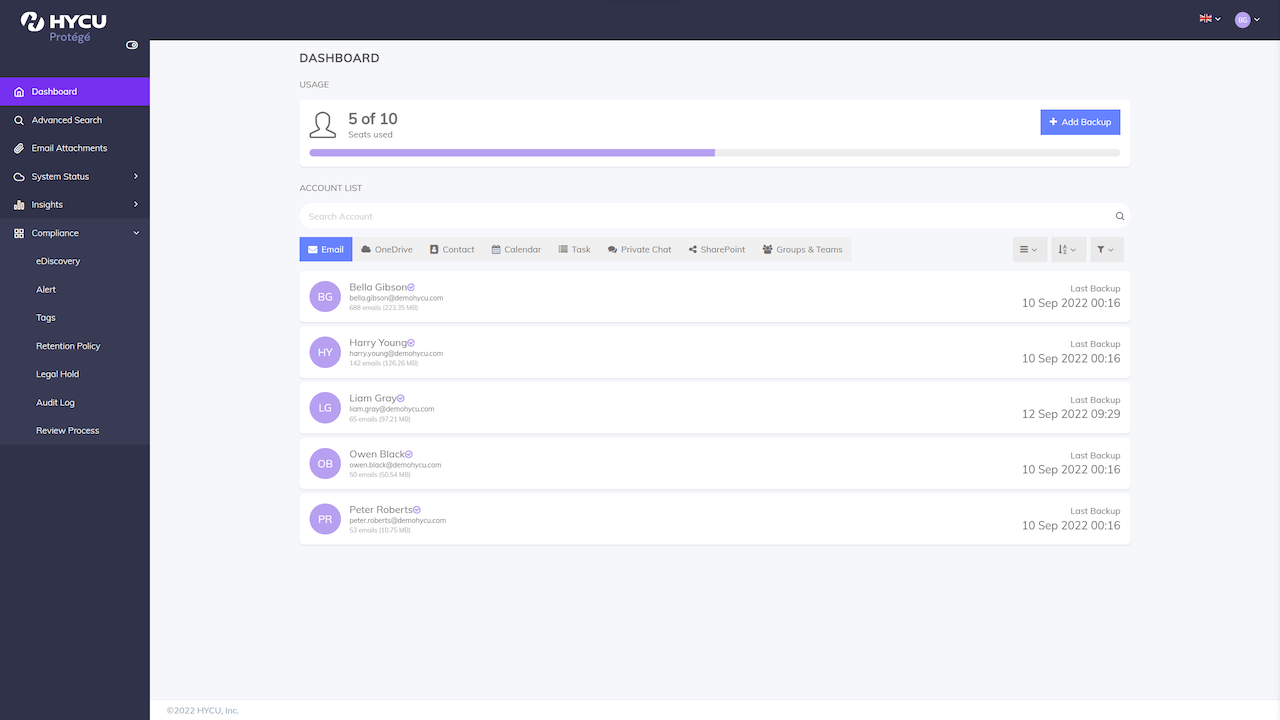 hycu screenshot