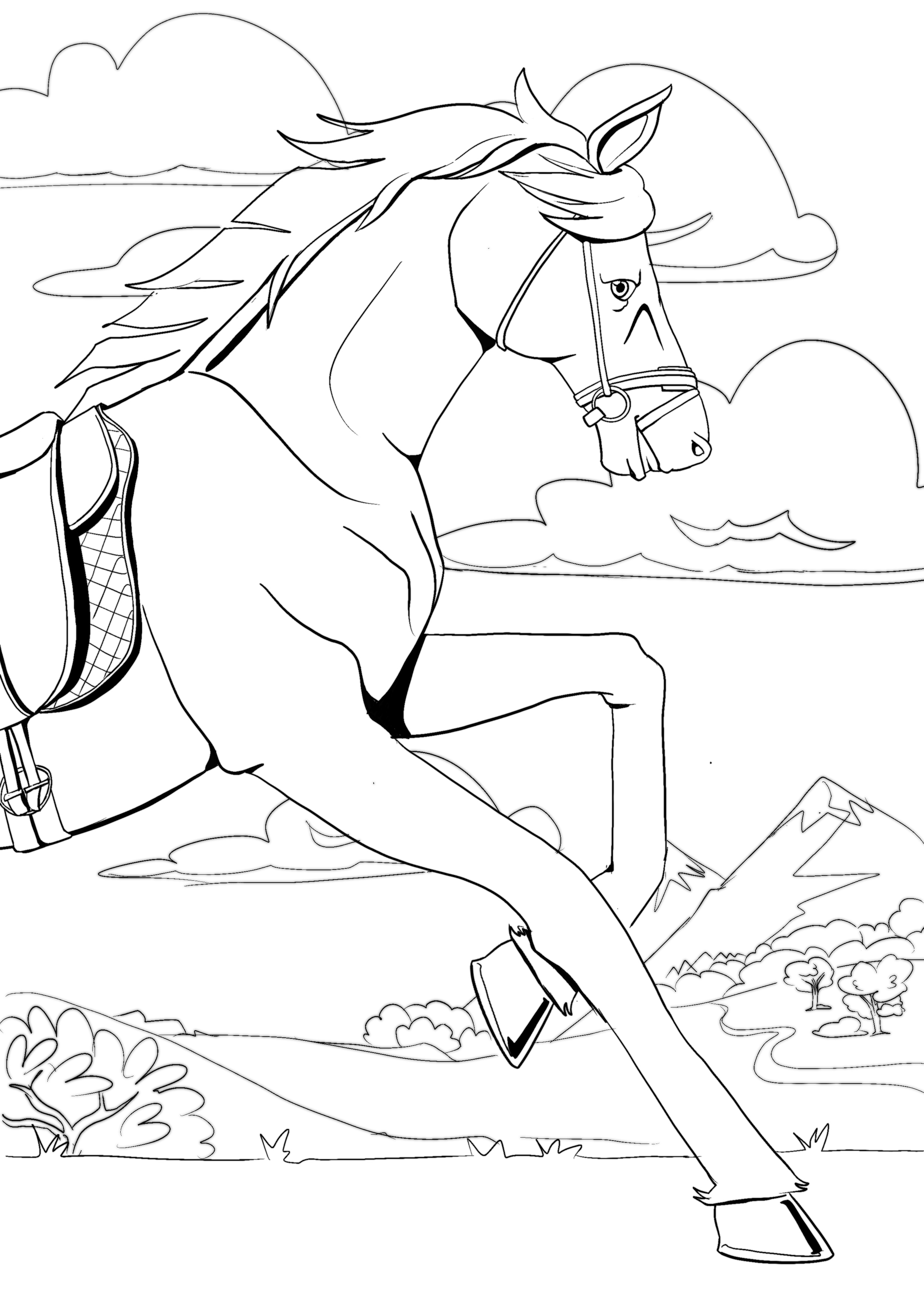  Ausmalbild Pferd zum kostenfreien download 