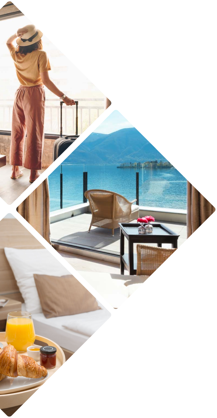diamond shaped images a various luxurious locations