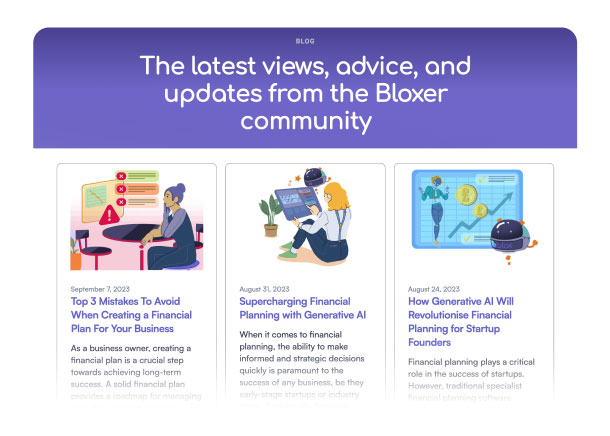 our blox blog page visual