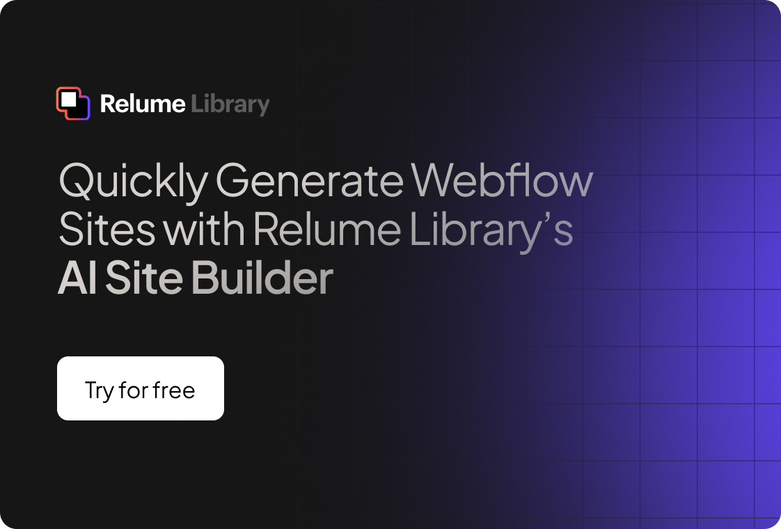 Relume Library AI Site Builder