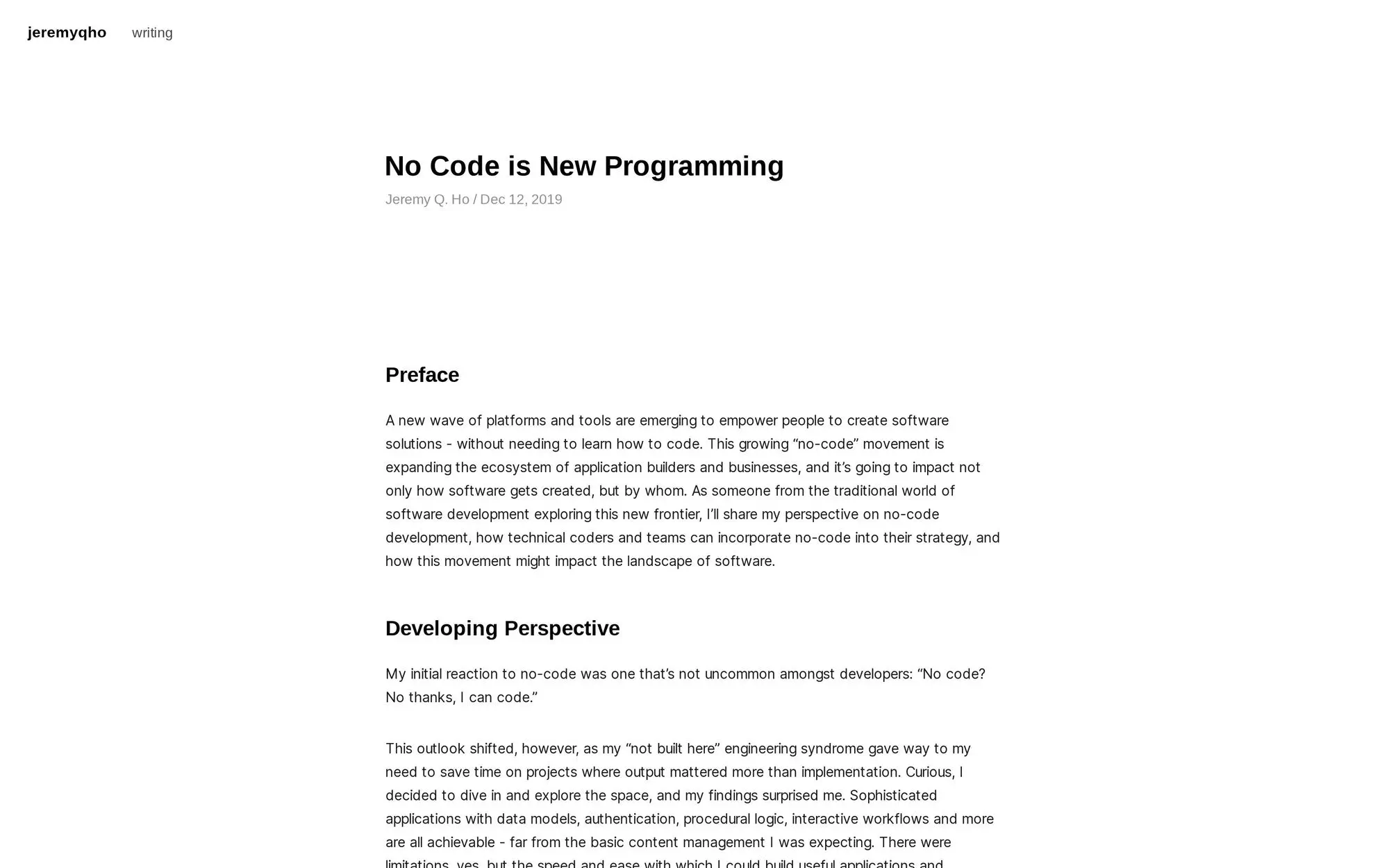 No Code is New Programming [Article] No-Code Supply Co.