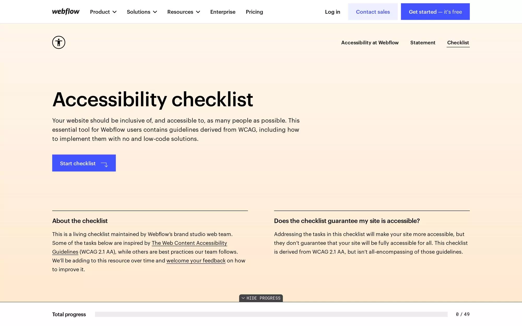 Accessibility Checklist [Utility] NoCode Supply Co.