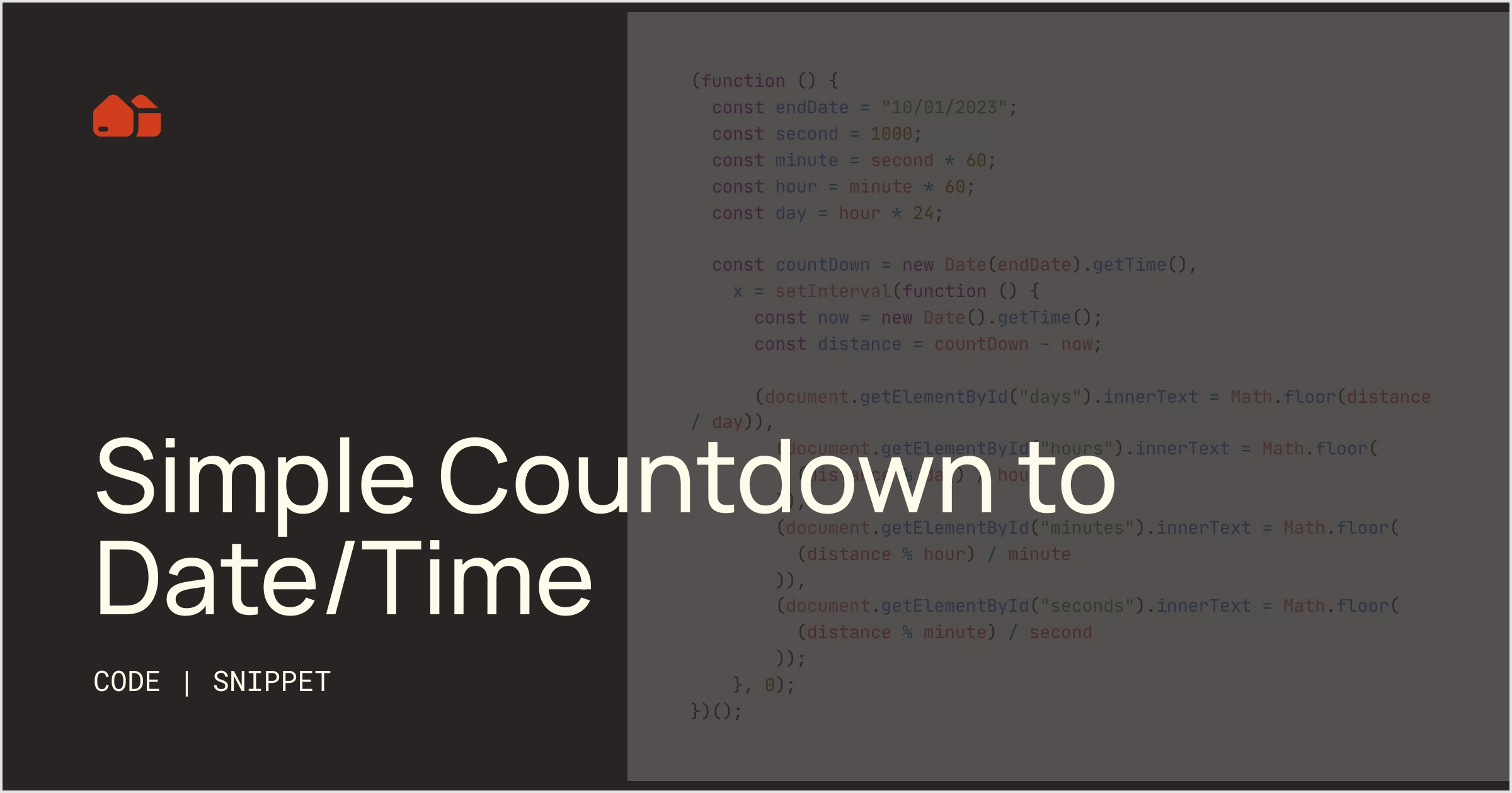 Simple Countdown to Date/Time [Snippet] NoCode Supply Co.