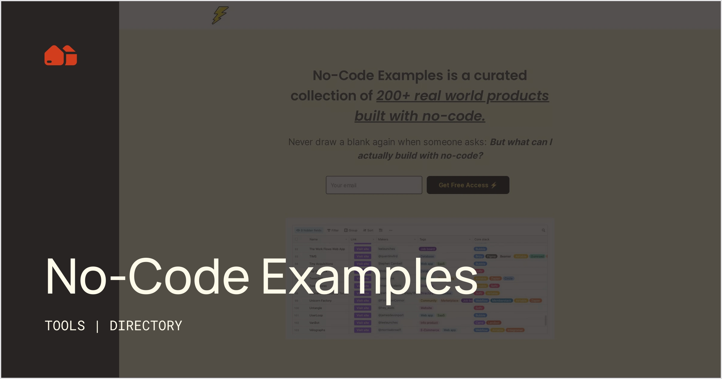 No-Code Examples [Directory] No-Code Supply Co.