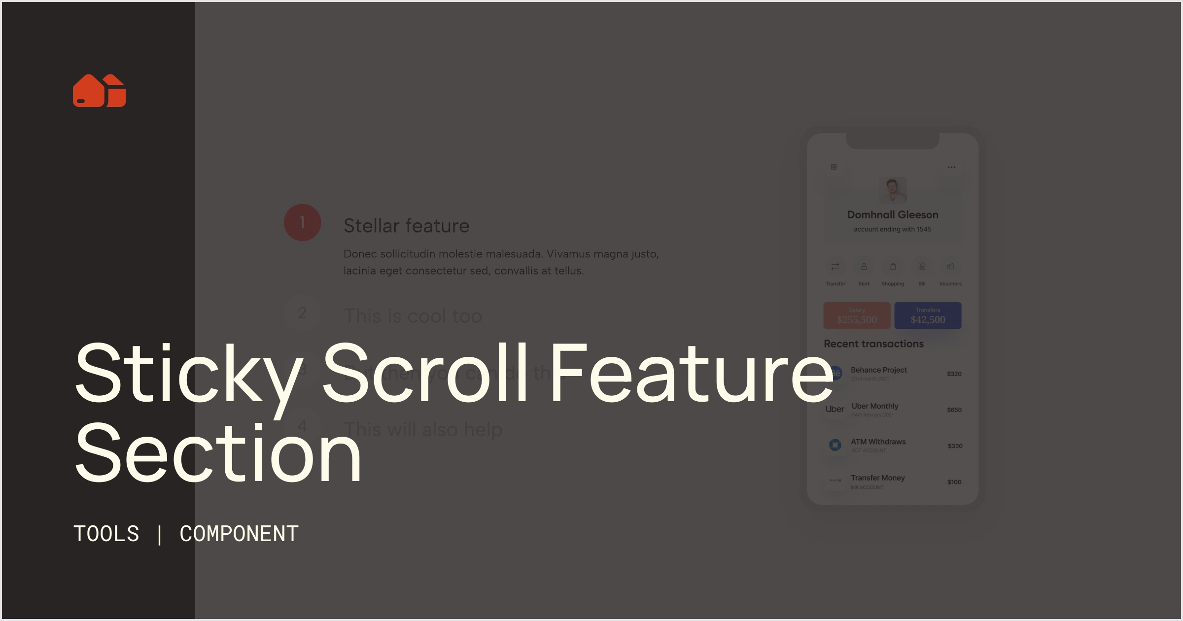 Sticky Scroll Feature Section [Component] No-Code Supply Co.