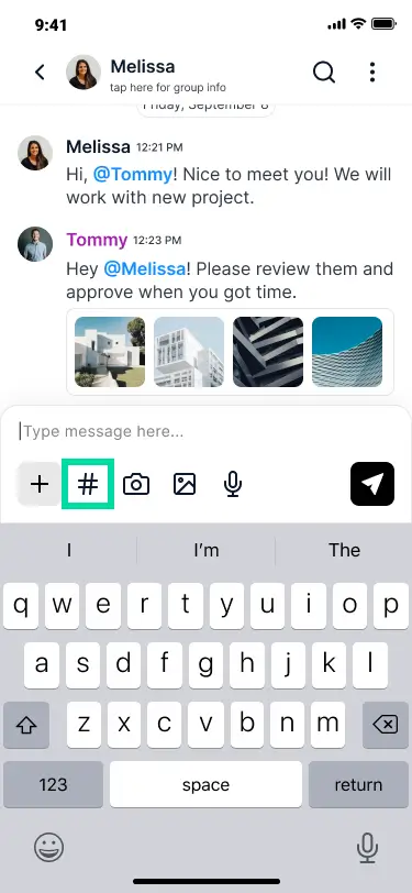 Chat Tagging button