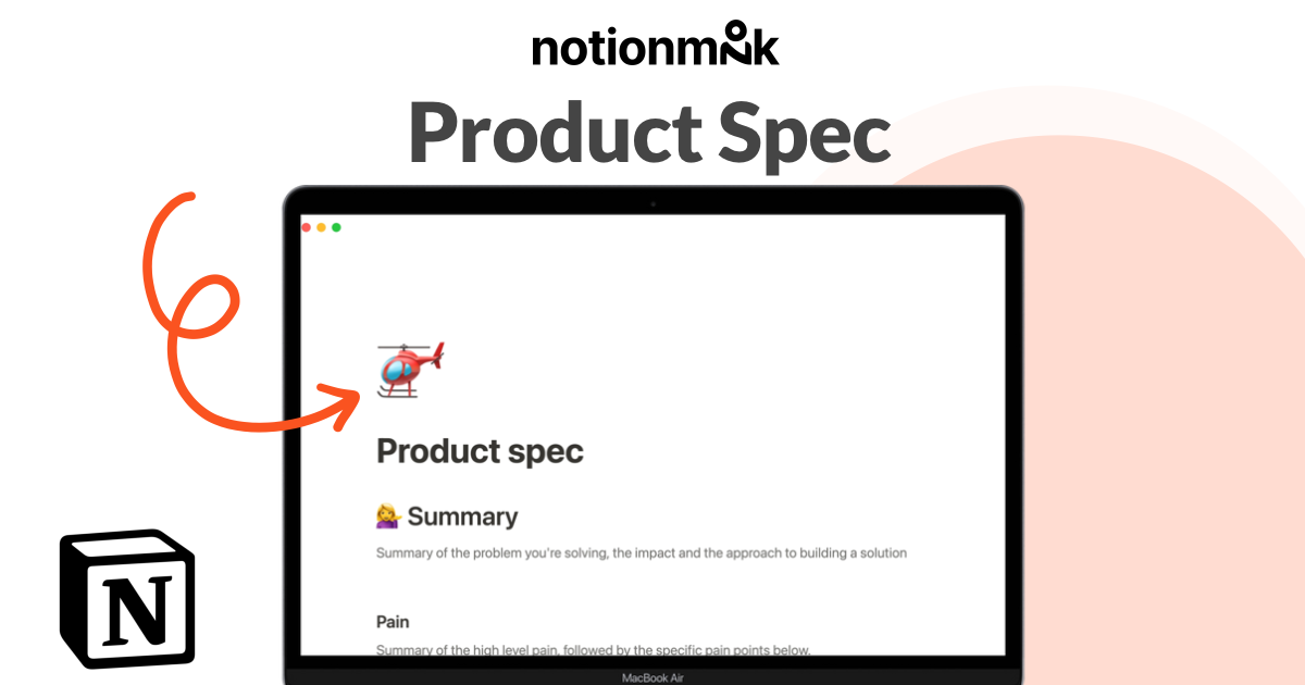 Jishai Evers Creates Product Spec Notion Template