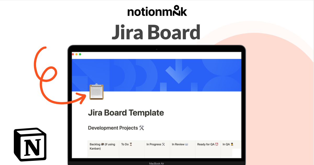 Jira Board Notion Template by Pixelmatter