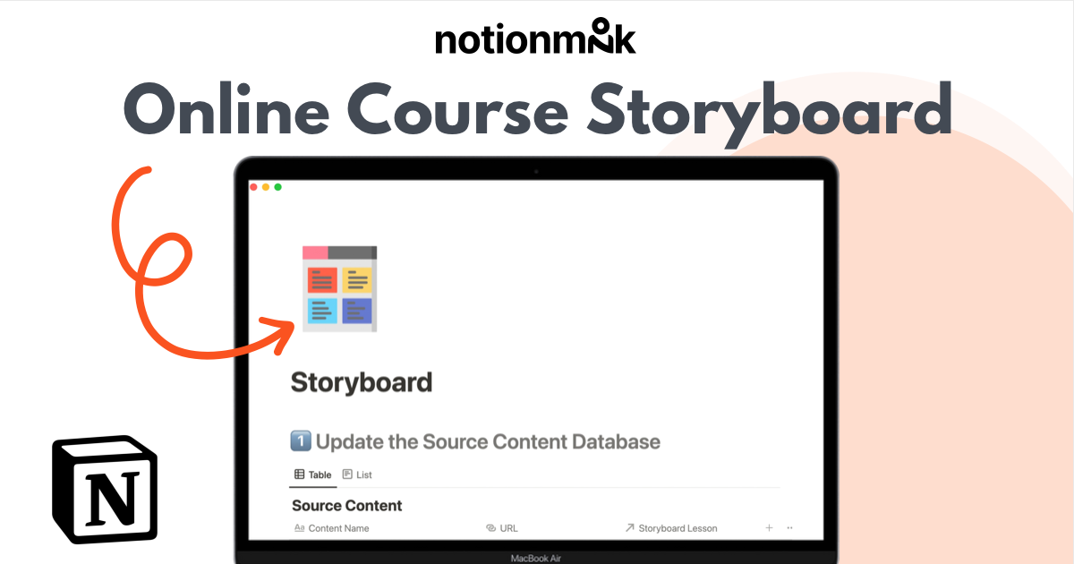 Online Course Storyboard Notion Template By Regine Greer Online Course Storyboard Notion Template By Regine Greer