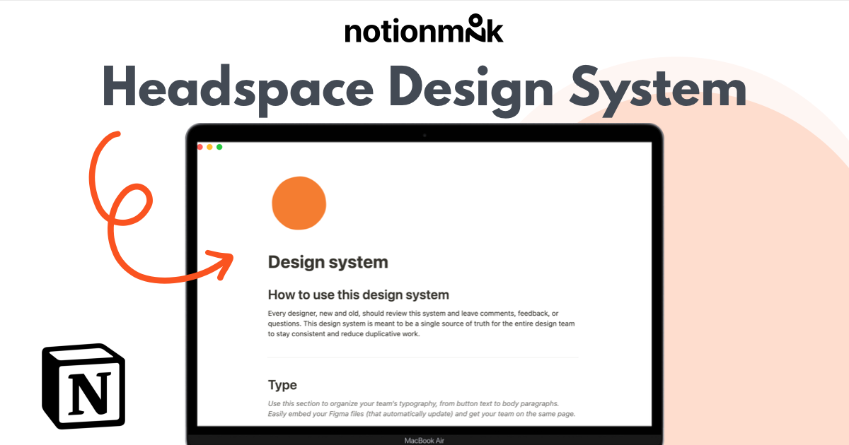 Headspace Design System Notion template created by Headspace
