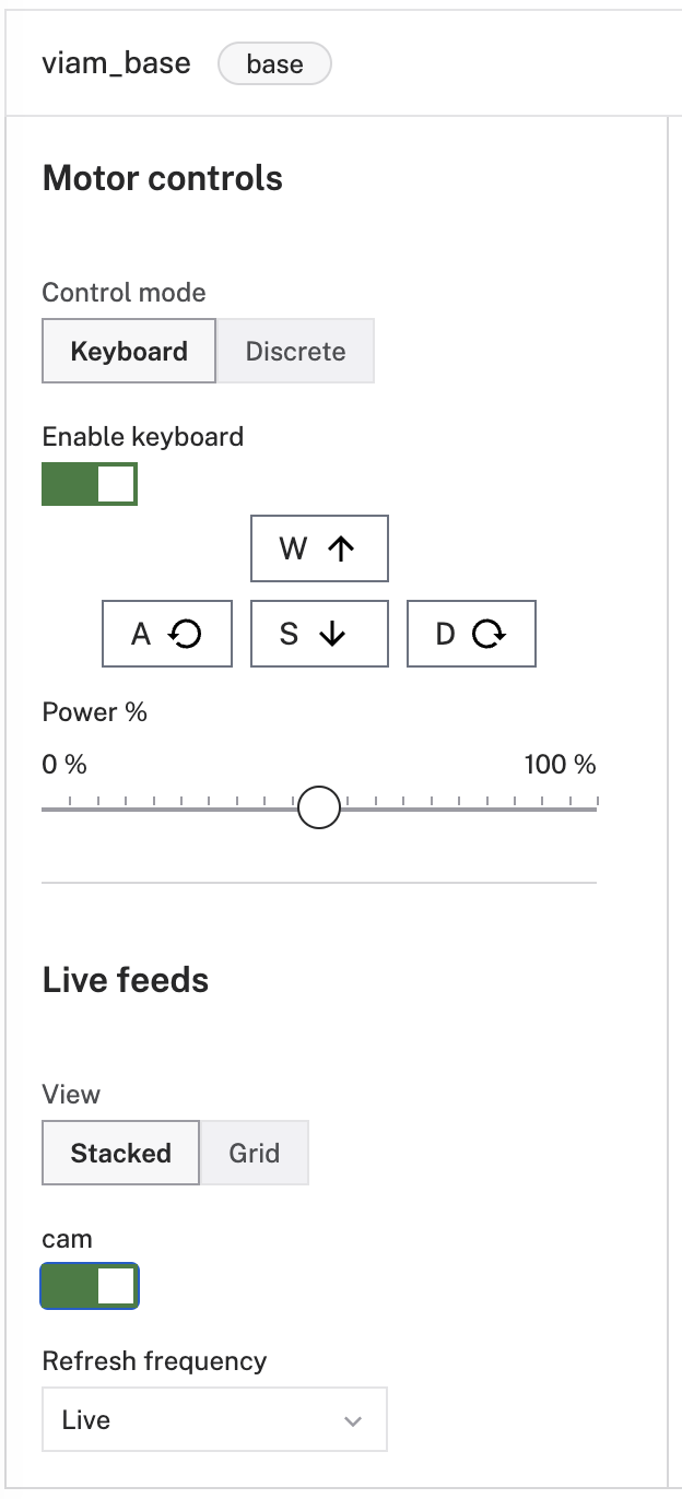 The base component in control tab