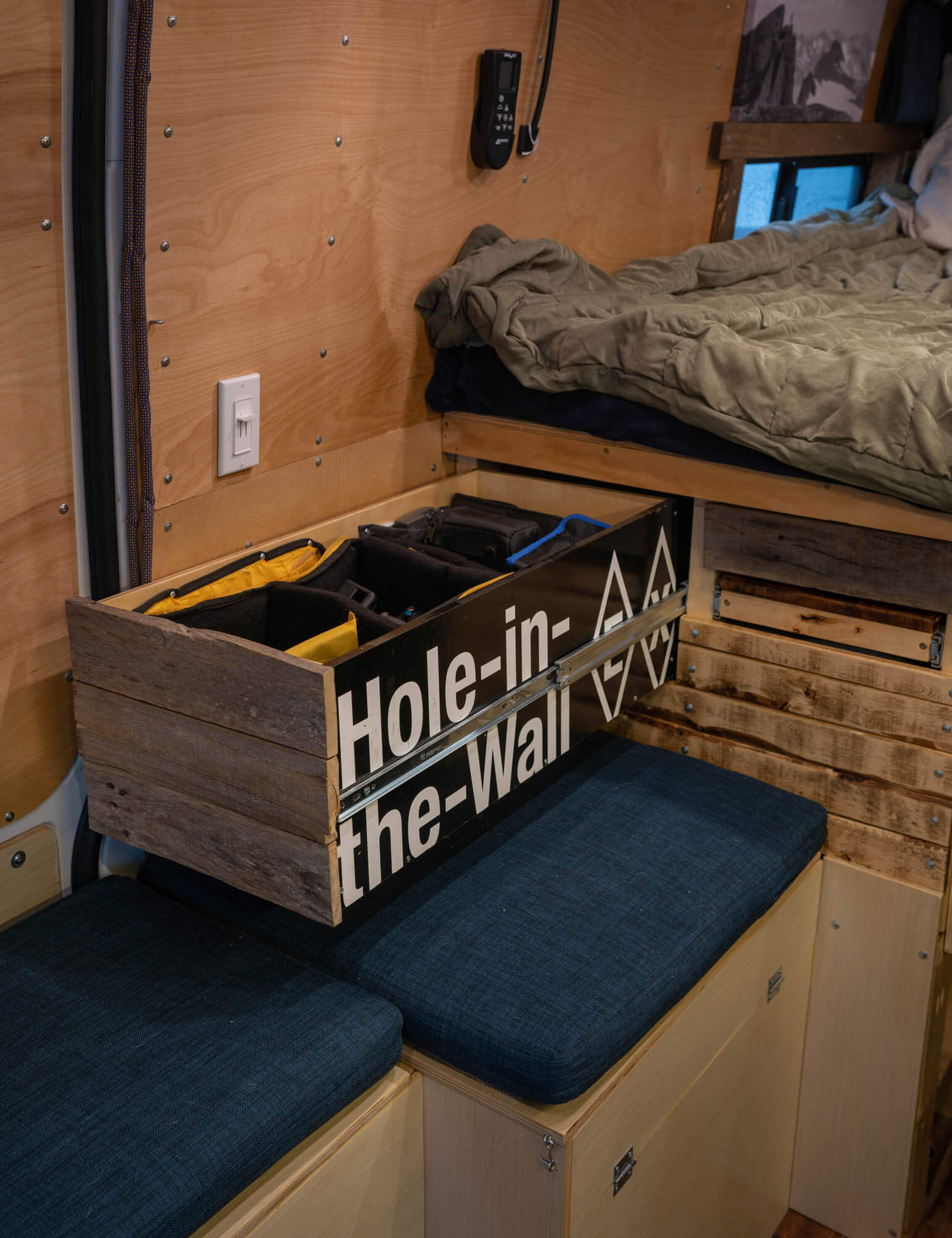 DIY Van Conversion Bench Seat Table + Drawers