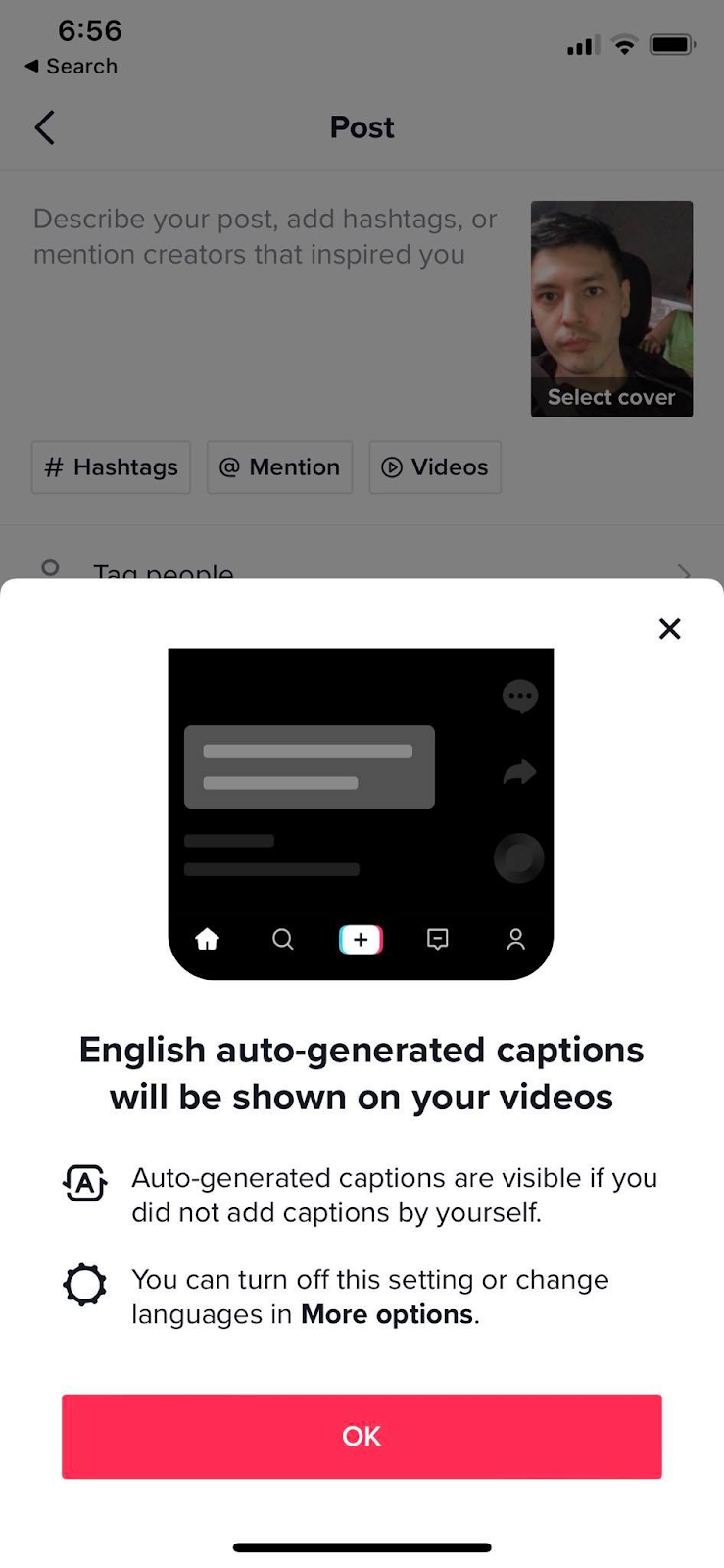 TikTok Auto-captions Feature