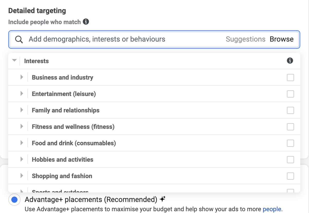 Selecting audience on the basis of multiple parameters