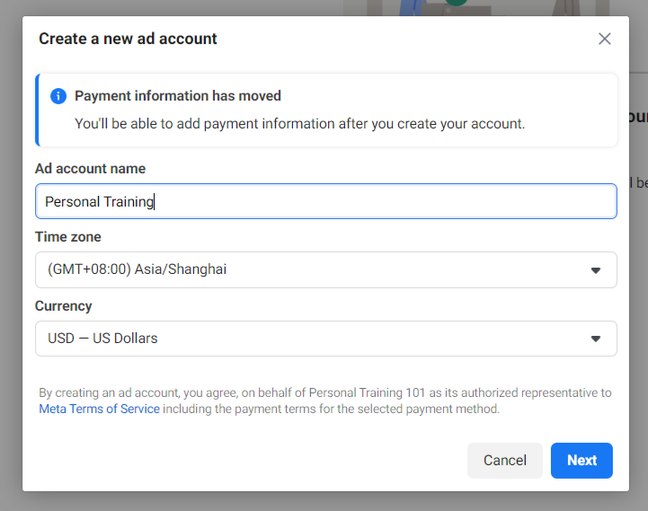 Creating Facebook Ads Account
