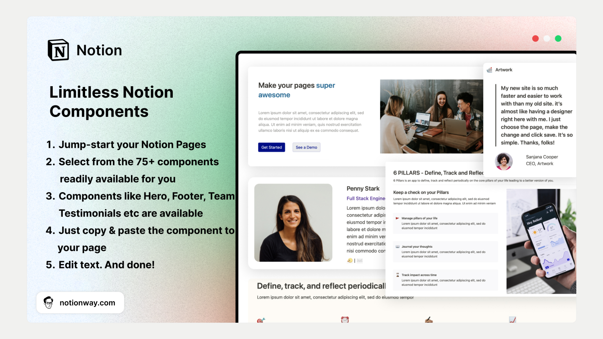 Limitless Notion Website Template Builder