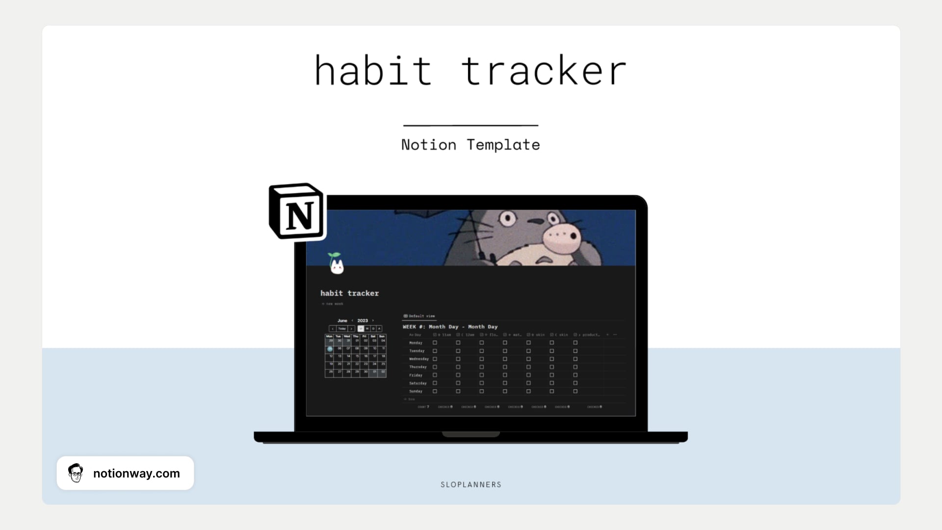 Notion Dark Mode Habit Tracker