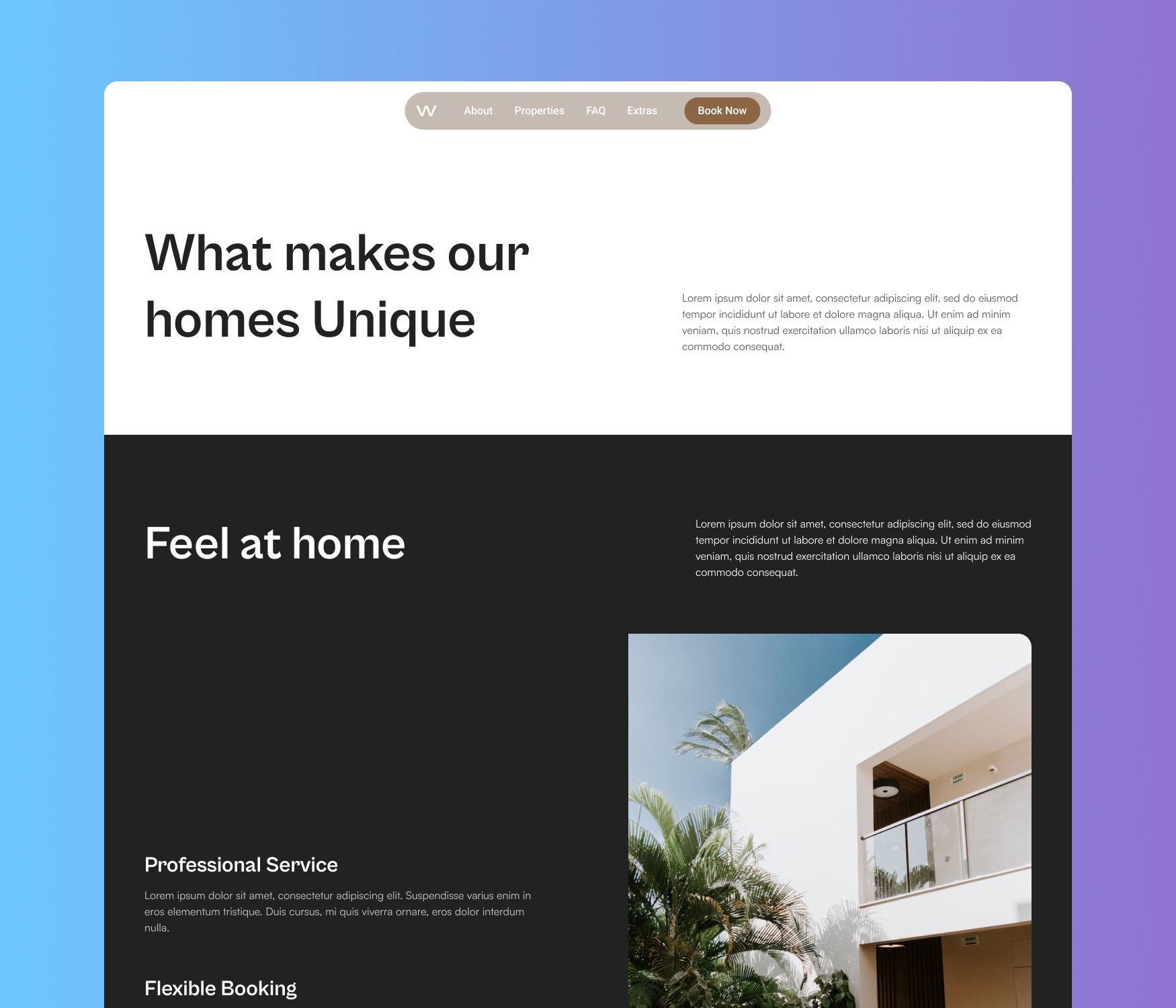 Website Rental Example $79 Elegant Short Term Rental Website Template